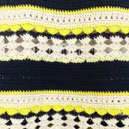 Ganni Striped Crochet Knit Slip Mini Dress Multi Size S / AU 8 for rent on The Volte - image 14