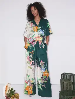 Alemais Aggie Shirt and Pants Set Floral Size 6