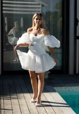 Aje Myriad Cut Out Mini Dress Ivory Size 10