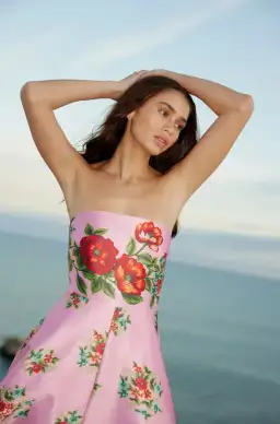 Aston Studio Audrey Dress in Salmon Bouquet Size 12 for rent on The Volte - image 2