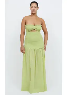 Bec & Bridge Solstice Strapless Maxi Dress Lime Size 6 for rent on The Volte - image 1