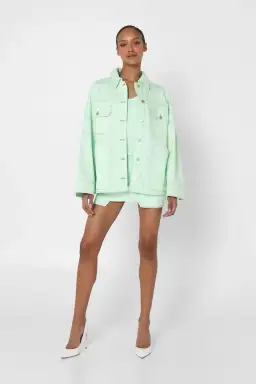 BY.DYLN Jerome Jacket Size XS (AU 6) & Cooper Mini Skirt Size S (AU 8) Set Mint