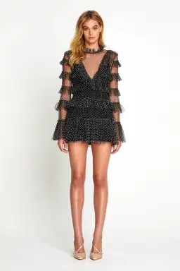 Alice McCall Tokyo Skies Mini Dress Black Size 8