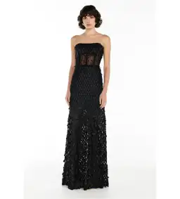 Manning Cartell Supreme Extreme Strapless Gown Black Size AU 6 for rent on The Volte - image 1