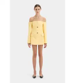 Sir the Label Sandrine Dress in Limone Yellow Size AU 12 for rent on The Volte - image 1