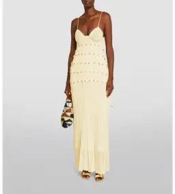 Christopher Esber Reminiscence Beaded Maxi Dress in Butter Size M / AU 10 for rent on The Volte - image 1