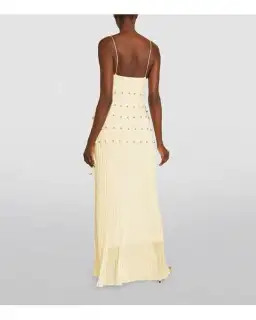 Christopher Esber Reminiscence Beaded Maxi Dress in Butter Size M / AU 10 for rent on The Volte - image 3