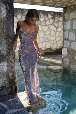 Rat & Boa Athena Dress Purple Print Size XS/AU 6 for rent on The Volte - image 4