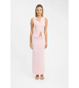 Kookai Bec Button Tank and Carter Maxi Skirt Set in Fairy Floss Size 36 / AU 8 for rent on The Volte - image 1