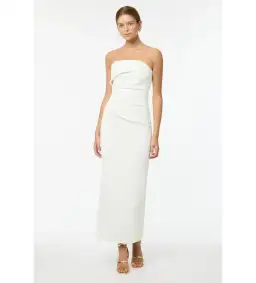Manning Cartell Fast Forward Strapless Maxi Dress White Size AU 10