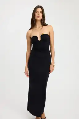 Kookai Tayla Trim Maxi Dress Black Size 10 for rent on The Volte - image 2
