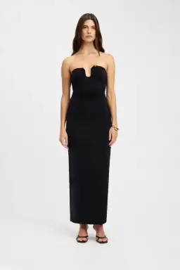 Kookai Tayla Trim Maxi Dress Black Size 10 for rent on The Volte - image 1