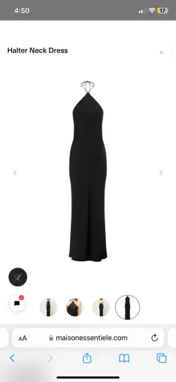 Maison essentiele halter neck dress Black S for rent on The Volte - image 4