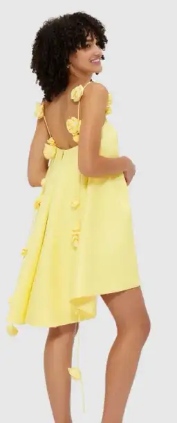 Leo Lin Fiona Rose Mini Dress Size 8 for rent on The Volte - image 3