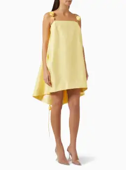 Leo Lin Fiona Rose Mini Dress Yellow Size 12 for rent on The Volte - image 1