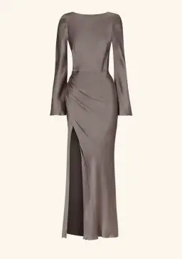 Shona Joy La Lune Flared Sleeve Side Split Midi Dress - Graphite Grey size 8 for rent on The Volte - image 7