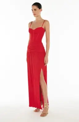 Manning Cartell Double Time Pleat Dress Red Size S/AU 8 for rent on The Volte - image 2