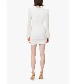 Rebecca Vallance Guinevere Gathered Woven Mini Dress White Size 6 for rent on The Volte - image 3