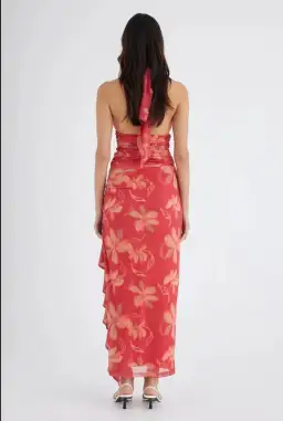Benni Penelope Halter Maxi Dress Hibiscus Floral Size 6 for rent on The Volte - image 3