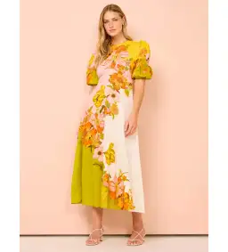 Alemais Silas Midi Dress In Floral Size AU 8