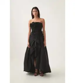 Aje Splendour Flower Gown Black Size AU 6