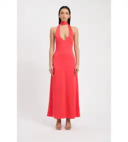Kookai Milan Maxi Dress Red/Coral Size 38 / AU 10