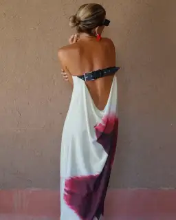 Rat & Boa Antheia Dress Cream Print Size M / AU 10 for rent on The Volte - image 5