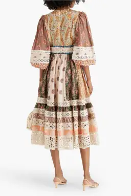 Zimmermann Devi Spliced Midi Dress Print Size 4 / AU 16 for rent on The Volte - image 3