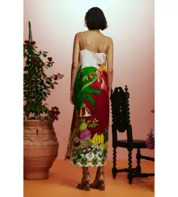 Alemais Tiger Slip Midi Dress Multi Size AU 12 for rent on The Volte - image 3