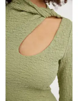 Significant Other Brielle Long Sleeve Midi Dress Sage Green Size 8 for rent on The Volte - image 4