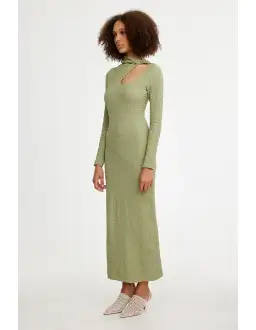 Significant Other Brielle Long Sleeve Midi Dress Sage Green Size 8 for rent on The Volte - image 2
