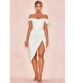 House of CB Loretta Dress in Ivory Size XS / AU 6 for rent on The Volte - image 1