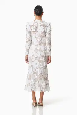Elliatt Autumn Long Sleeve Midi Dress in White Size 10 for rent on The Volte - image 3