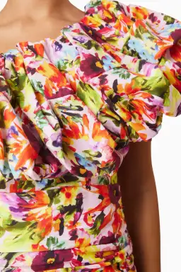 Elliatt Elira Printed Mini Dress in Floral Multi Size 10 for rent on The Volte - image 5