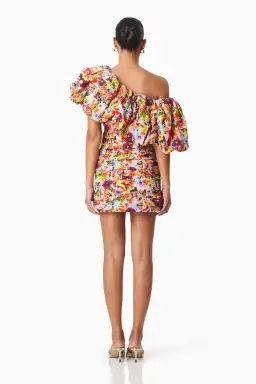 Elliatt Elira Printed Mini Dress in Floral Multi Size 10 for rent on The Volte - image 3