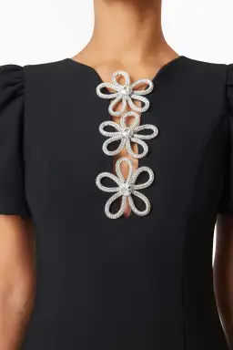 Elliatt Delia Diamante Mini Dress in Black Size 10 for rent on The Volte - image 6