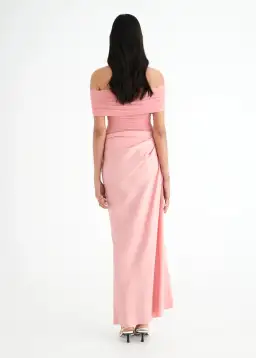 Benni Nico Off the Shoulder Maxi Dress in Candyfloss Size 8 for rent on The Volte - image 2