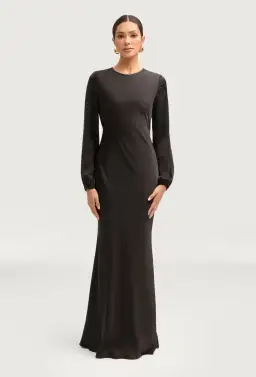 Veiled Kamila Satin Maxi Dress Black Size S / AU 8 for rent on The Volte - image 1
