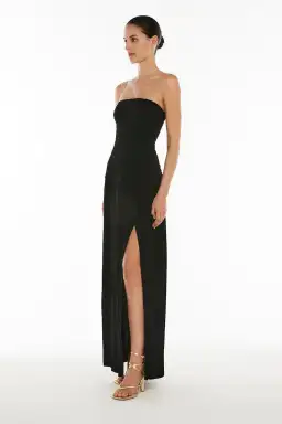 Manning Cartell Double Time Pleat Strapless Dress in Black Size 6 for rent on The Volte - image 2