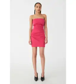 Misha Collection Alston Crepe Mini Dress Raspberry Pink Size S / AU 8 