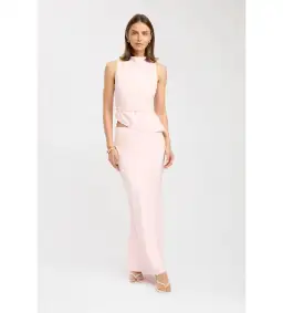 Kookai Ariel Double Belt Halter Top And Maria Maxi Skirt Set in Heavenly Pink Size AU 10 for rent on The Volte - image 7