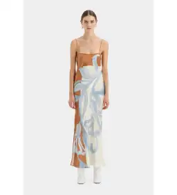 Sir the Label Sorrento Slip Dress in Sciarpa Print Size AU 10