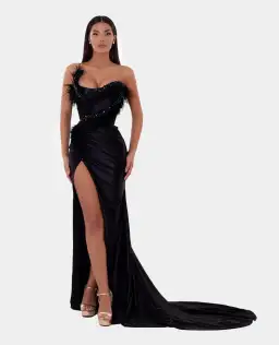 Albina Dyla Corset Gown Black Size AU 14 