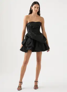 Aje Daybreak Strapless Mini Dress in Black Size 8