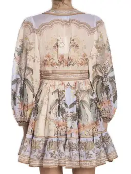 Zimmermann Wylie Mini Wrap Frill Dress in Blue Floral Size 3 / AU 14 for rent on The Volte - image 3