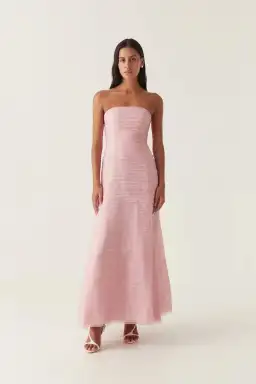 Aje Soundscapes Maxi Dress in Chalk Pink Size 6  for rent on The Volte - image 1