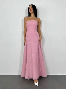 Aje Soundscapes Maxi Dress in Chalk Pink Size 6  for rent on The Volte - image 2
