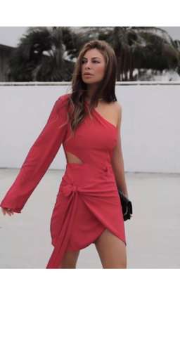 Premonition Fender mini dress red 10 for rent on The Volte - image 4