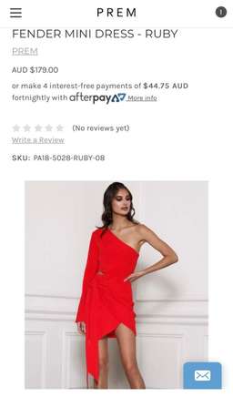 Premonition Fender mini dress red 10 for rent on The Volte - image 5