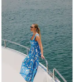 Alemais Dianna Summer Dress Paisley Blue/White Print Size AU 12 for rent on The Volte - image 2